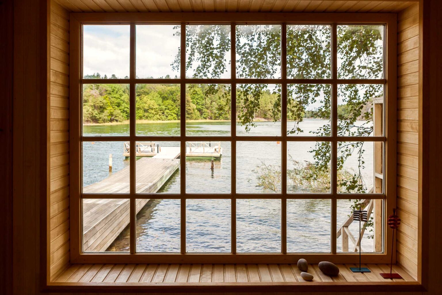 Bastun med havsutsikt på Villa Sandudden