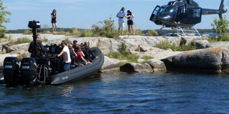 Öppet hav och skärgårdsvy från Ingarö, Värmdö i Stockholms skärgård
